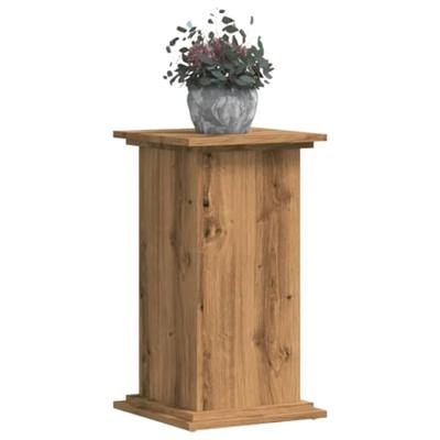 Plantenstandaard 33x33x60 cm bewerkt hout artisanaal eiken - thumbnail