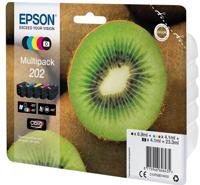 Epson Inktcartridge T02E7, 202 Origineel Combipack Zwart, Foto zwart, Cyaan, Magenta, Geel C13T02E74010 - thumbnail
