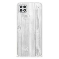 Samsung Galaxy A22 5G | Bumper Hoesje | White Wood - thumbnail