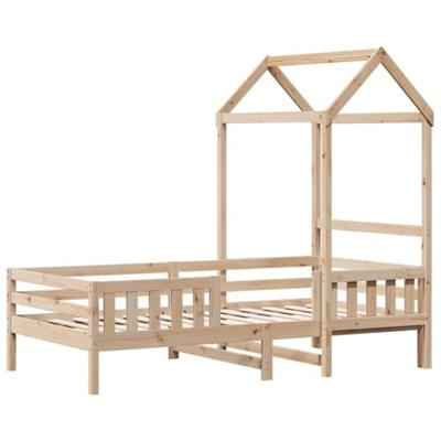 Bedframe met huisje massief grenenhout 75x190 cm