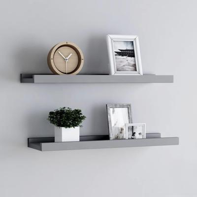 VidaXL Fotoplanken 2 st 60x9x3 cm mdf grijs
