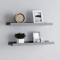 VidaXL Fotoplanken 2 st 60x9x3 cm mdf grijs - thumbnail