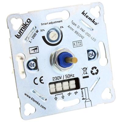 Klemko LED inbouw dimmer 1 tot 200W zit verloop van 6mm bij 891042