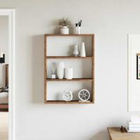 Wandschap 43x9x60 cm bewerkt hout oud houtkleurig - thumbnail