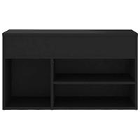 Schoenenbank 80x30x45 cm spaanplaat zwart - thumbnail