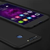 GKK voor Huawei Honor V9 PC drie - lid Shield 360 graden volledige beschermende hoes back cover(Black) - thumbnail