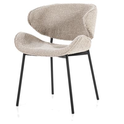 Eleonora Eetkamerstoel 'Tess' Bouclé, kleur Bruin