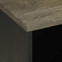 Tv-meubel 80x33x46 cm massief mangohout zwart - thumbnail