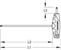 Gedore DT 2143 KTX-007 Haakse schroevendraaierset T 10, T 15, T 20, T 25, T 27, T 30, T 40 7-delig - thumbnail