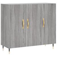 Dressoir 90x34x80 cm bewerkt hout grijs sonoma eikenkleurig - thumbnail
