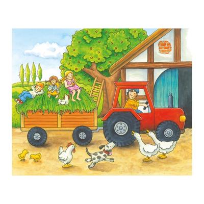 Goki houten blokpuzzel seizoenen op de boerderij, 12st. Goki houten blokpuzzel seizoenen op de boerderij, 12st.