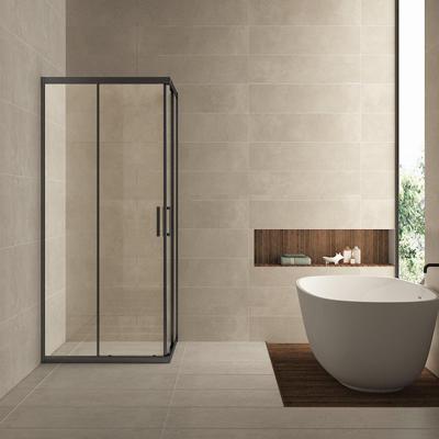 Skyline hoekinstap cabine met 2 schuifdeuren 900 x 900 x 2000 x 8 mm nano helder glas/mat zwart Skyline hoekinstap cabine met 2 schuifdeuren 900 x 900 x 2000 x 8 mm nano helder glas/mat zwart