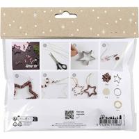 Creativ Company Mini hobbyset decoratie, sterren, rood, 1 doos - thumbnail