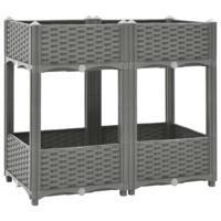 Plantenbak verhoogd 80x40x71 cm polypropeen - thumbnail