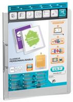OXFORD Polyvision personaliseerbare ringmap, formaat A4, uit PP, rug van 3 cm, 2 ringen, transparant - thumbnail