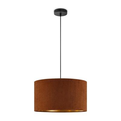 Scandinavische stijl Hanglamp - Corduroy Lampenkap - Cilinder - Brown - ø40 x 126 cm - E27 Fitting - Geschikt voor Woonkamers en slaapkamers - Inclusief 1 meter kabel