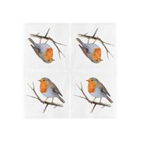 Esschert Design servetten roodborst 33cm - thumbnail