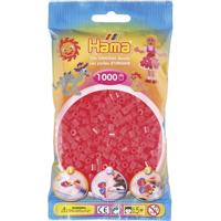 Hama strijkkralen 1000 stuks rood neon - thumbnail