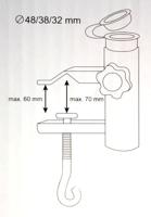 Siena Garden L30528 Klemmen voor balkonparasol Staal - thumbnail
