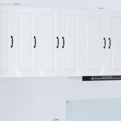 Keukenkast 2 pcs Hoogglans wit 30 x 31 x 80 cm Bewerkt hout