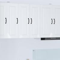 Keukenkast 2 pcs Hoogglans wit 30 x 31 x 80 cm Bewerkt hout - thumbnail