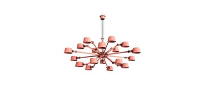 Tonone Bolt Chandelier 18 arms Hanglamp - Roze