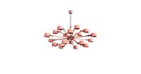 Tonone Bolt Chandelier 18 arms Hanglamp - Roze - thumbnail