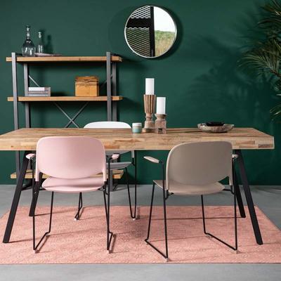 ZILT Eetkamerstoel 'Simon' met armleuning, kleur Zwart ZILT Eetkamerstoel 'Simon' met armleuning, kleur Zwart