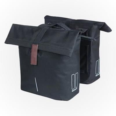 BASIL Dubbele fietstas city mik 28-32 liter - zwart
