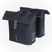 Dubbele fietstas Basil City MIK 28-32 liter - zwart - thumbnail