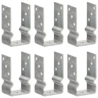 VidaXL Grondankers 6 st 8x6x15 cm gegalvaniseerd staal zilverkleurig - thumbnail