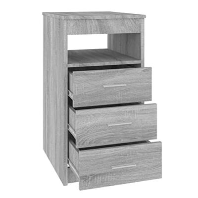 Ladekast 40x50x76 cm bewerkt hout grijs sonoma eikenkleurig