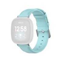 Fitbit Versa 3/4 & Sense 1/2 leren bandje - Lichtblauw - thumbnail