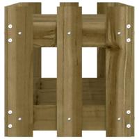 VidaXL Plantenbak verhoogd hekontwerp 150x30x30 cm geïmpregneerd hout - thumbnail