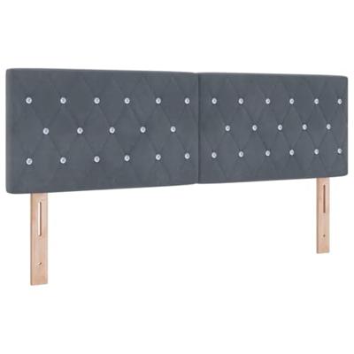 Boxspringbed met donkergrijs fluwelen matras 80x200 cm