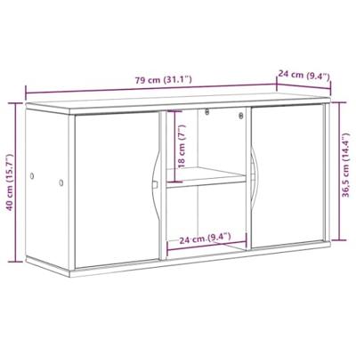 Tv-meubel wit 79x24x40,5 cm massief grenenhout Tv-meubel wit 79x24x40,5 cm massief grenenhout