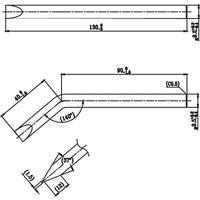 TOOLCRAFT KB-100 Soldeerpunt Beitelvorm, gebogen Grootte soldeerpunt 10 mm Lengte soldeerpunt: 145 mm Inhoud: 1 stuk(s) - thumbnail