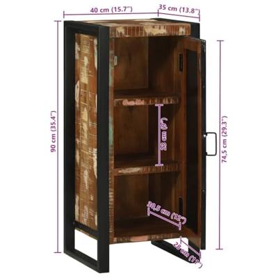 Badkamerkast Bruin 40 x 35 x 90 cm Massief Gerecycled Hout