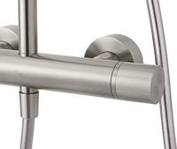 Ben Engraved Line regendoucheset Ø25cm RVS-look - thumbnail