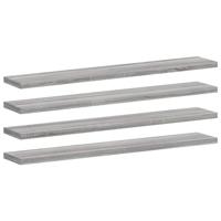 Wandschappen 4 st 60x10x1,5 cm bewerkt hout grijs sonoma eiken - thumbnail
