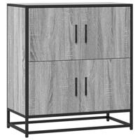 Dressoir 68x35x76 cm bewerkt hout grijs sonoma eikenkleurig - thumbnail