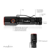 LED-Zaklamp | Batterij Gevoed | 3.7 V DC | 20 W | Ingebouwde Lithium-Ion | Incl. batterij(en) | Oplaadbaar | Nominale lichtstroom: 2000 lm | Lichtbereik: 180 m | Stralingshoek: 10 ° - thumbnail