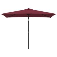 Parasol met metalen paal 300x200 cm bordeauxrood - thumbnail