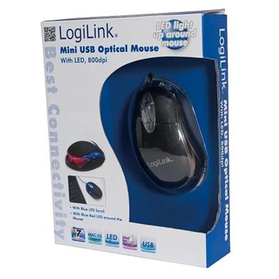 LogiLink Mouse optical USB Mini with LED muis USB Type-A Optisch 800 DPI