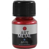 Schjerning Hobbyverf metallic, lava rood(5112), 30 ml/ 1 fles - thumbnail