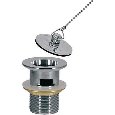 Afvoerplug Tres Selection | 5/4" | Vaste waste (wel afluitbaar) | Messing | Rond | Chroom