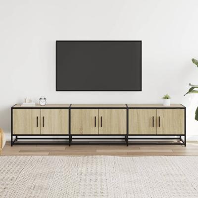 Tv-meubel 180x35x41 cm bewerkt hout sonoma eikenkleurig - thumbnail