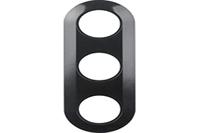 Berker serie 1930 afdekraam 3-voudig zwart - thumbnail