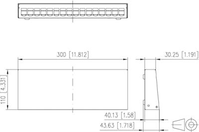 Metz Connect 130861-1602-E 16 poorten Netwerkpatchpaneel 483 mm (19) Zonder connectoren Wit Niet ingericht