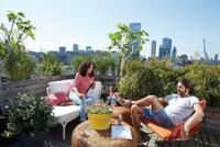 Elho loft urban schaal 35cm Geel - thumbnail